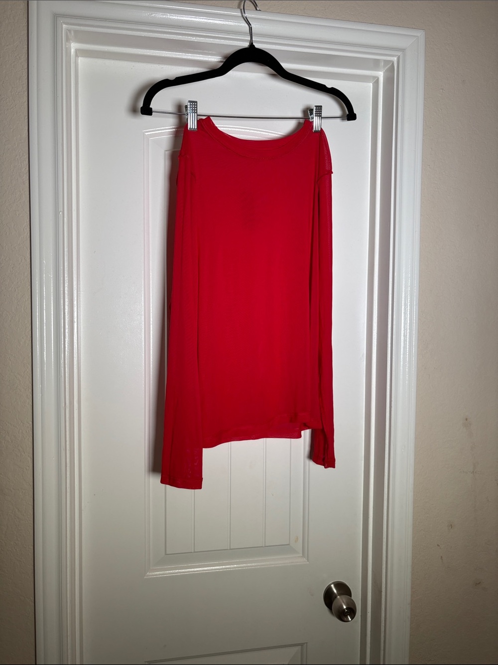 Express Long Sleeve Red Women's Top